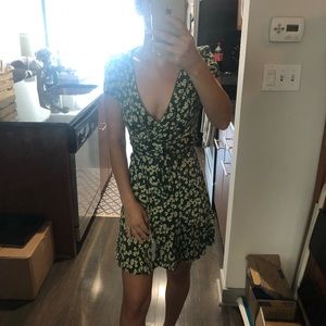 Urban Outfitters floral mini wrap dress